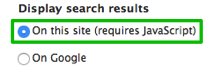 Configure Google CSE - display search results