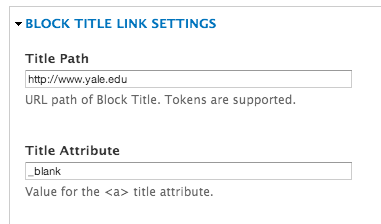 Configure Block Link Title Module