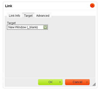 Choose target for link