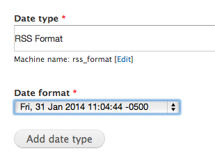 Choose the Date format