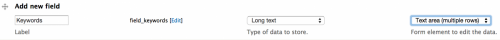 Add Keyword field