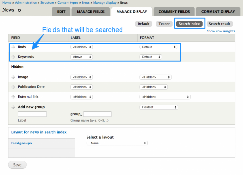 View modes - assign field settings