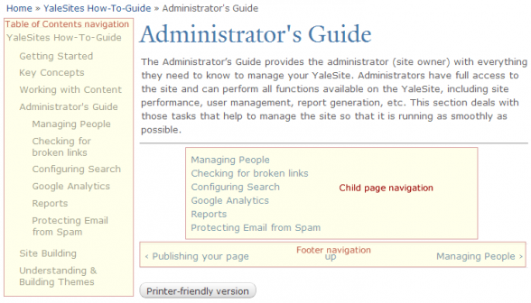 Book module navigation