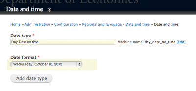 Assign data and time format