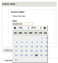 Date Field Calendar Widget