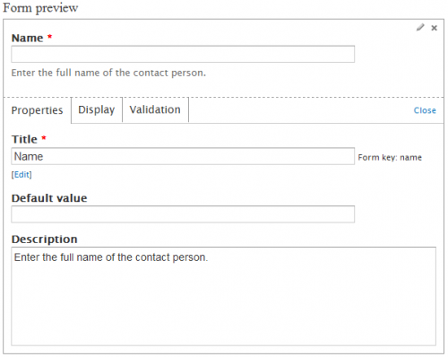 Webform new text field